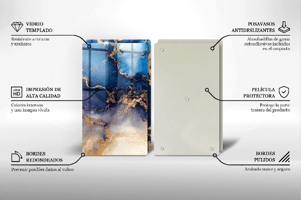 Krájecí prkénko skleněné Mramorová abstrakce