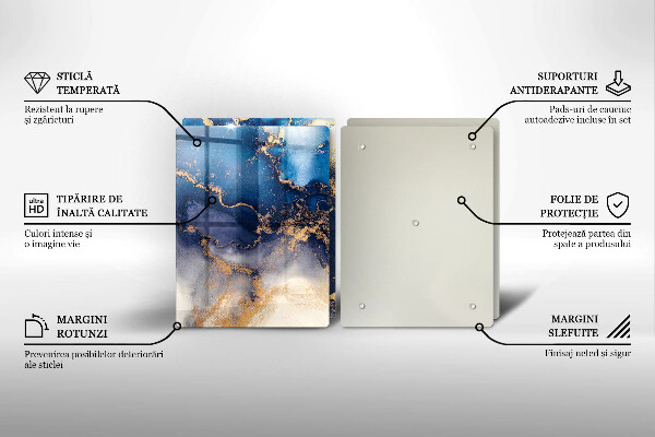 Krájecí prkénko skleněné Mramorová abstrakce