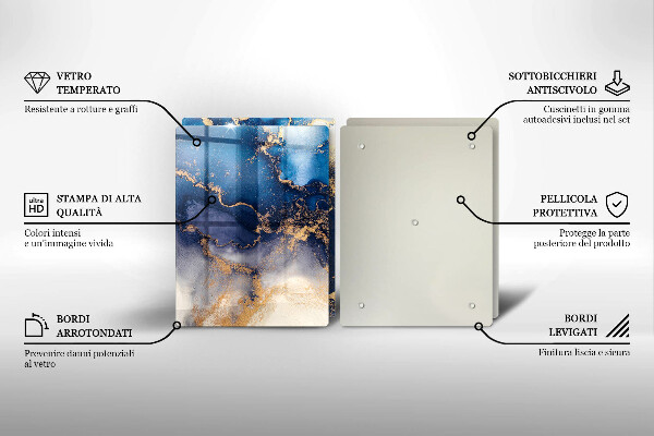 Krájecí prkénko skleněné Mramorová abstrakce