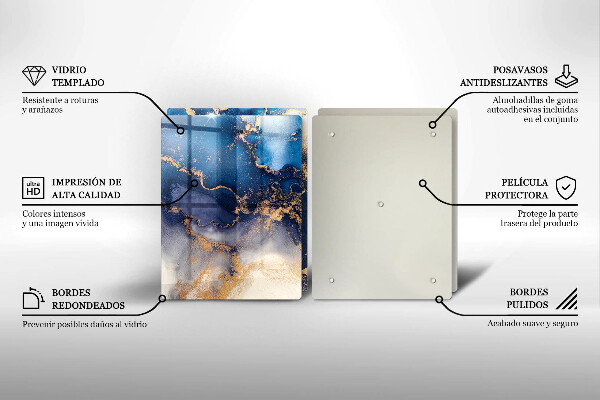 Krájecí prkénko skleněné Mramorová abstrakce