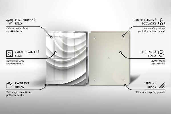 Krájecí prkénko skleněné Geometrické čáry