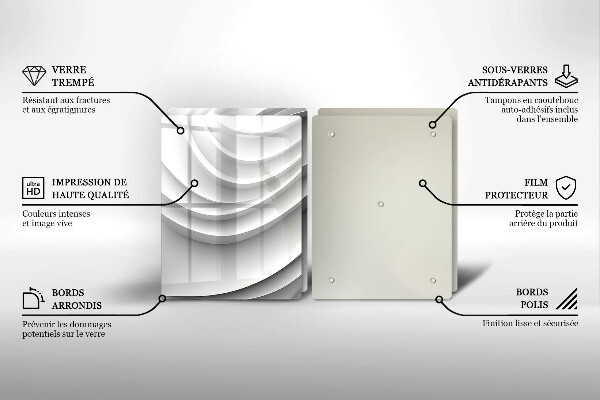 Krájecí prkénko skleněné Geometrické čáry