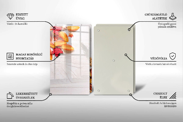 Krájecí prkénko skleněné Podzimní listí