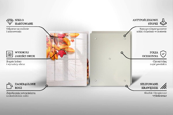 Krájecí prkénko skleněné Podzimní listí