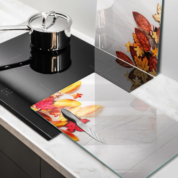 Krájecí prkénko skleněné Podzimní listí