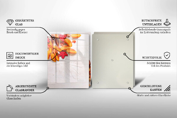 Krájecí prkénko skleněné Podzimní listí