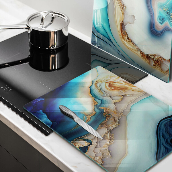 Krájecí prkénko skleněné Vícebarevný mramor