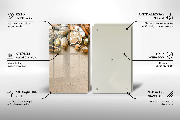 Krájecí prkénko skleněné Vánoční dekorace