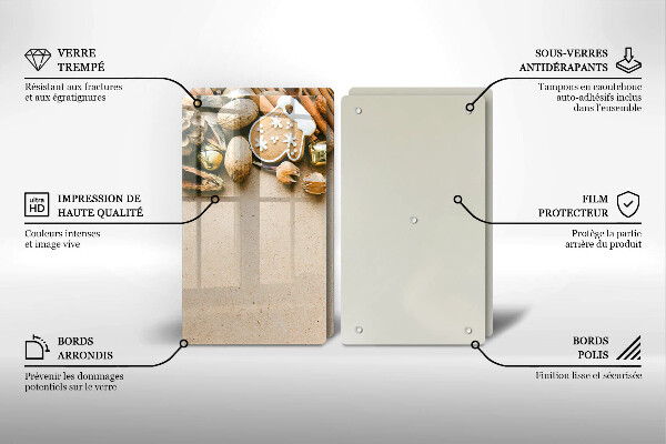 Krájecí prkénko skleněné Vánoční dekorace