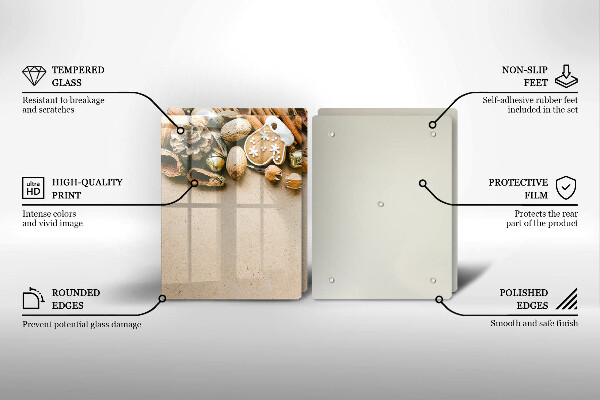 Krájecí prkénko skleněné Vánoční dekorace