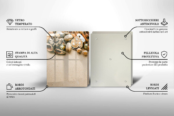 Krájecí prkénko skleněné Vánoční dekorace