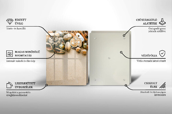 Krájecí prkénko skleněné Vánoční dekorace