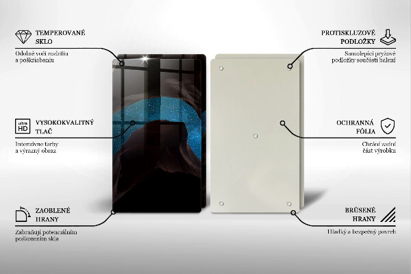 Krájecí prkénko skleněné Hvězdná obloha