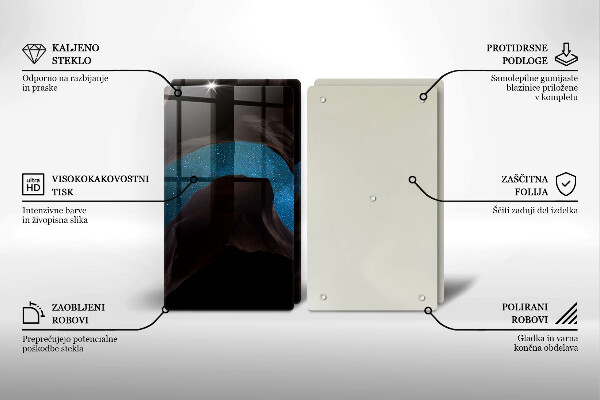 Krájecí prkénko skleněné Hvězdná obloha