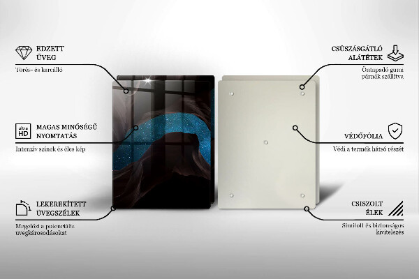 Krájecí prkénko skleněné Hvězdná obloha