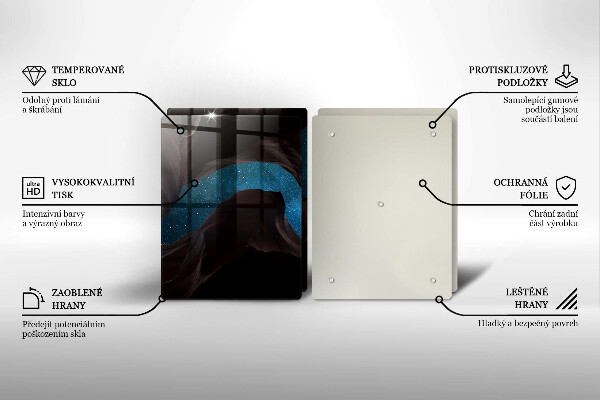 Krájecí prkénko skleněné Hvězdná obloha