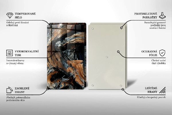 Krájecí prkénko skleněné Abstraktní vzor