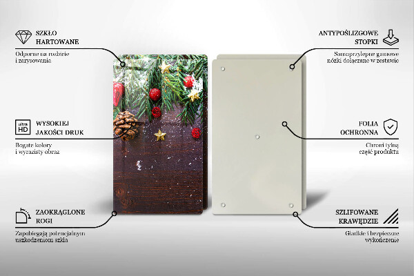 Krájecí prkénko skleněné Vánoční dekorace