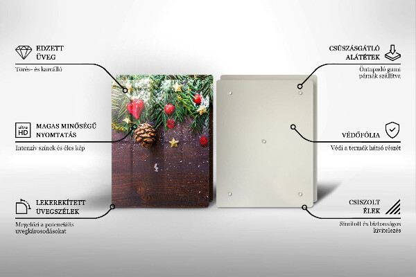 Krájecí prkénko skleněné Vánoční dekorace