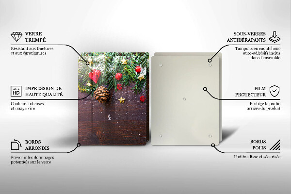 Krájecí prkénko skleněné Vánoční dekorace