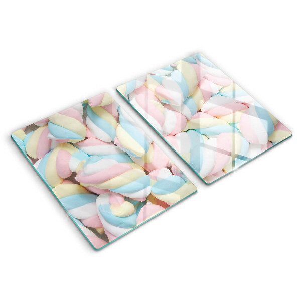 Krájecí prkénko skleněné Barevné marshmallows