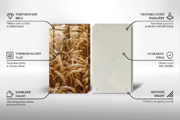 Krájecí prkénko skleněné Pole obilí