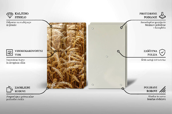 Krájecí prkénko skleněné Pole obilí