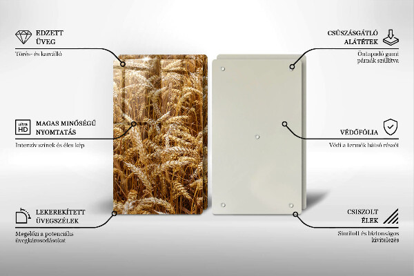 Krájecí prkénko skleněné Pole obilí