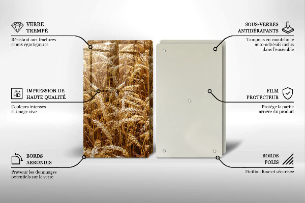 Krájecí prkénko skleněné Pole obilí