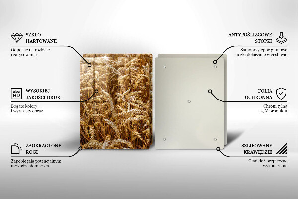 Krájecí prkénko skleněné Pole obilí