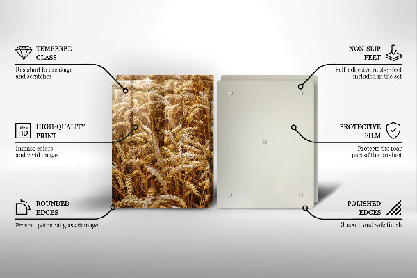 Krájecí prkénko skleněné Pole obilí