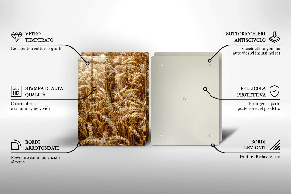 Krájecí prkénko skleněné Pole obilí