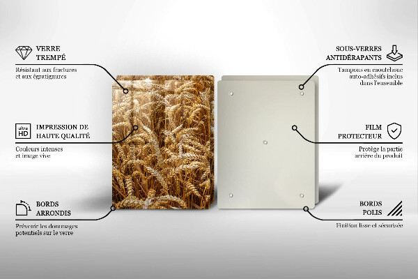 Krájecí prkénko skleněné Pole obilí