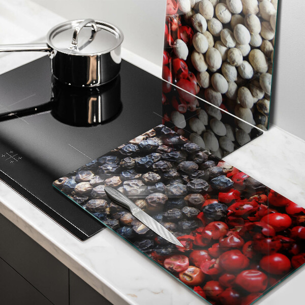 Krájecí prkénko skleněné Černý pepř