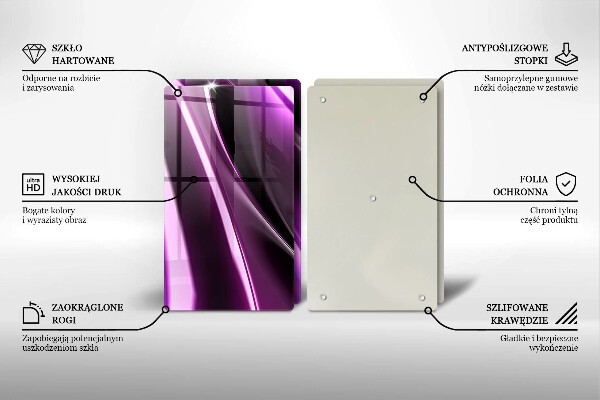 Krájecí prkénko skleněné Fialová abstrakce