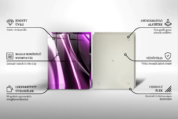 Krájecí prkénko skleněné Fialová abstrakce