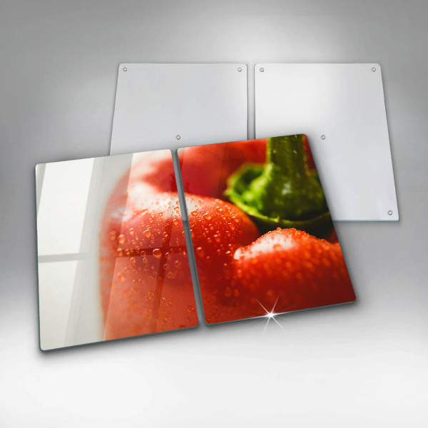 Krájecí prkénko skleněné Červená paprika