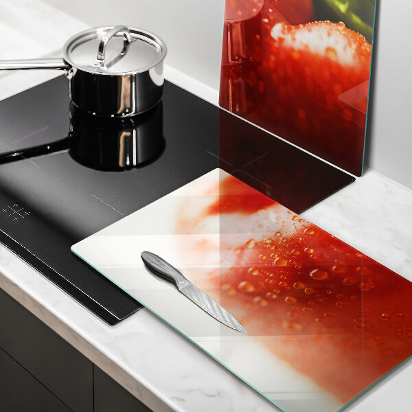 Krájecí prkénko skleněné Červená paprika