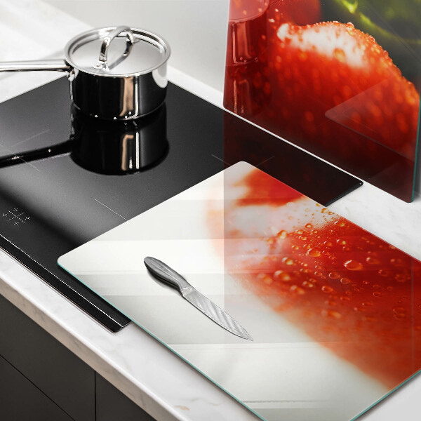 Krájecí prkénko skleněné Červená paprika