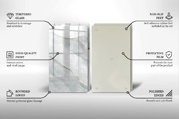 Krájecí prkénko skleněné Textura kamene