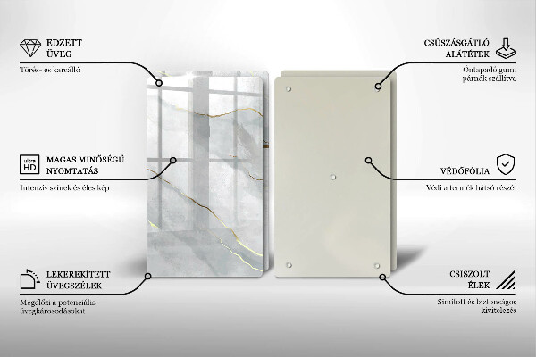 Krájecí prkénko skleněné Textura kamene