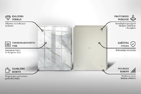 Krájecí prkénko skleněné Textura kamene