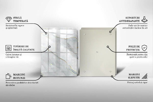 Krájecí prkénko skleněné Textura kamene