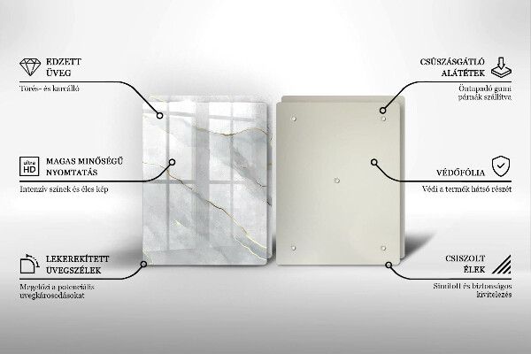 Krájecí prkénko skleněné Textura kamene