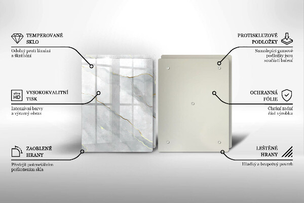 Krájecí prkénko skleněné Textura kamene