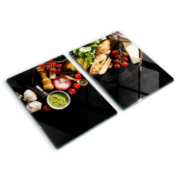 Krájecí prkénko skleněné Italské přísady a koření