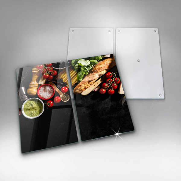 Krájecí prkénko skleněné Italské přísady a koření