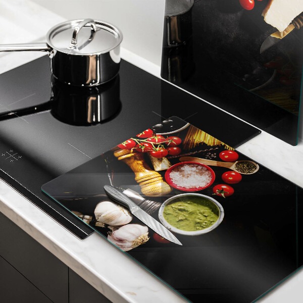 Krájecí prkénko skleněné Italské přísady a koření