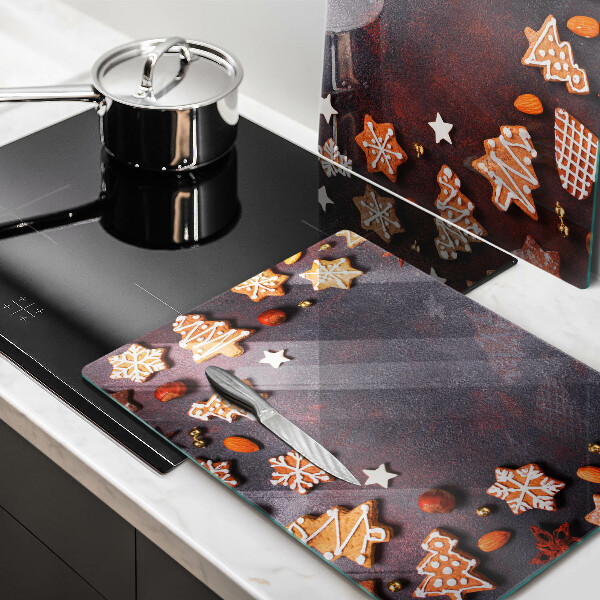 Krájecí prkénko skleněné Perníkové vánoce