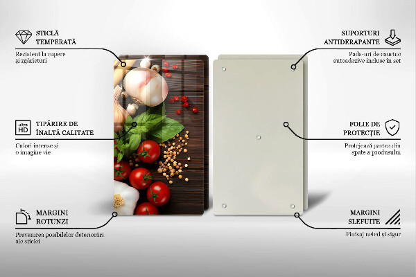 Krájecí prkénko skleněné Zelenina na stole